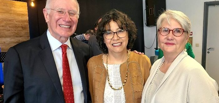 Lulu Salazar with General Superintendent Bishop Doug and Mrs. Susan Beacham