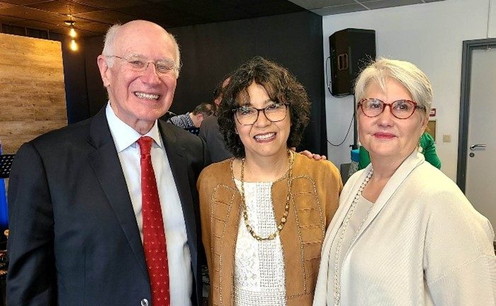 Lulu Salazar with General Superintendent Bishop Doug and Mrs. Susan Beacham