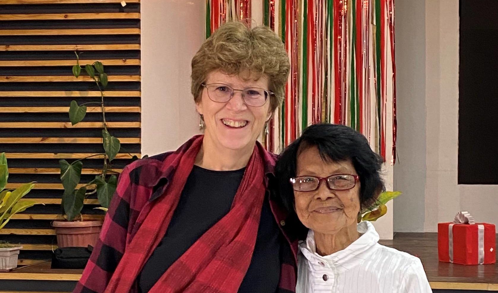 Our visiting, 84-year-old grandmother.